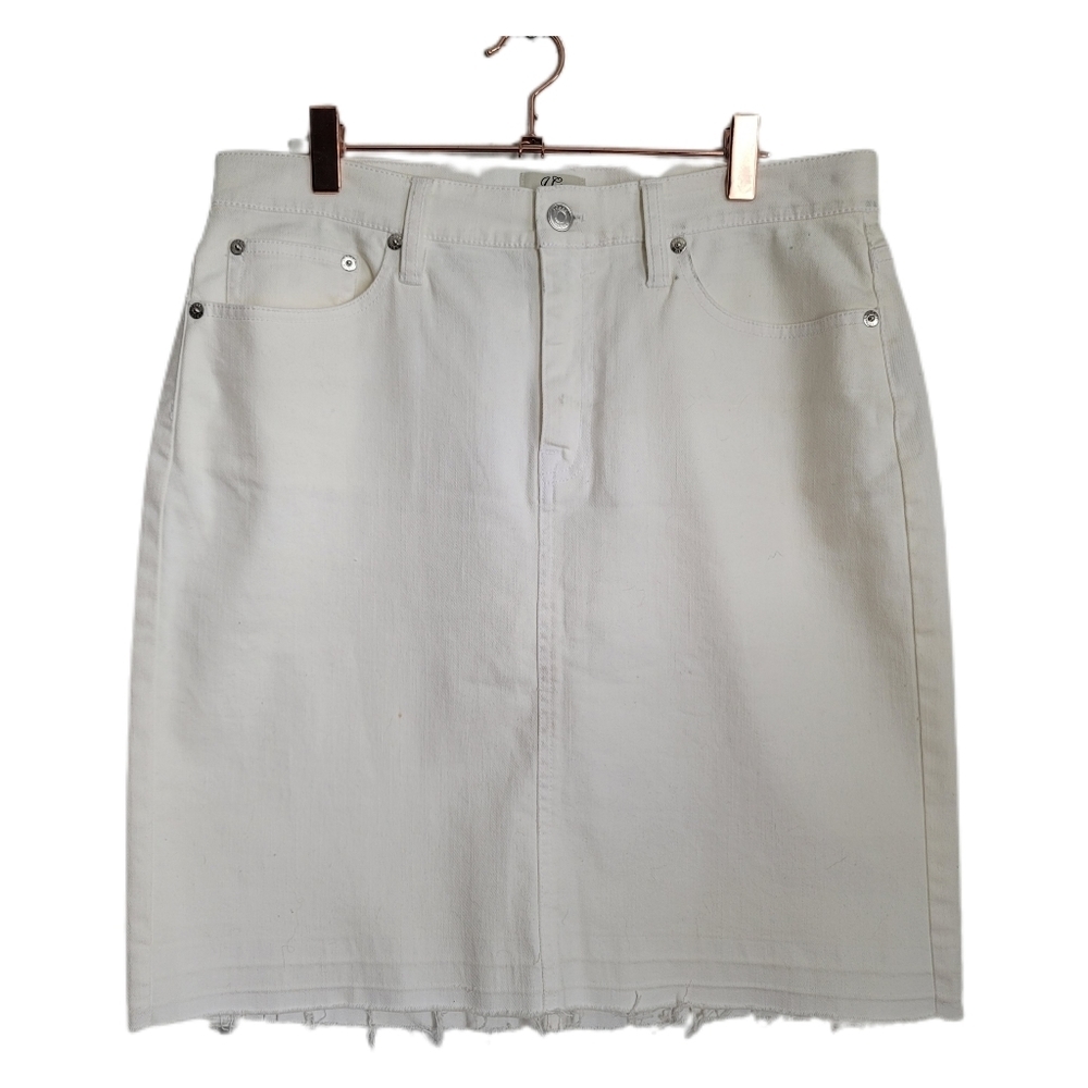 J Crew Jean Skirt Womens Size 29 White Denim Mini